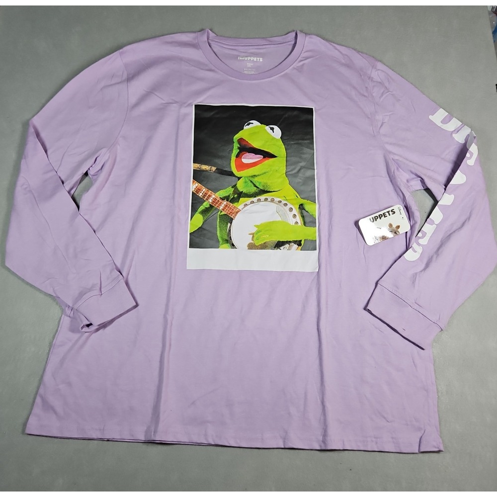 Disney Muppets Kermit The Frog Banjo Dreamer Long Sleeve Shirt Mens Size 2X NWT